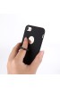 Rubberized Finger Ring Hard PC Case for iPhone 7 -Black